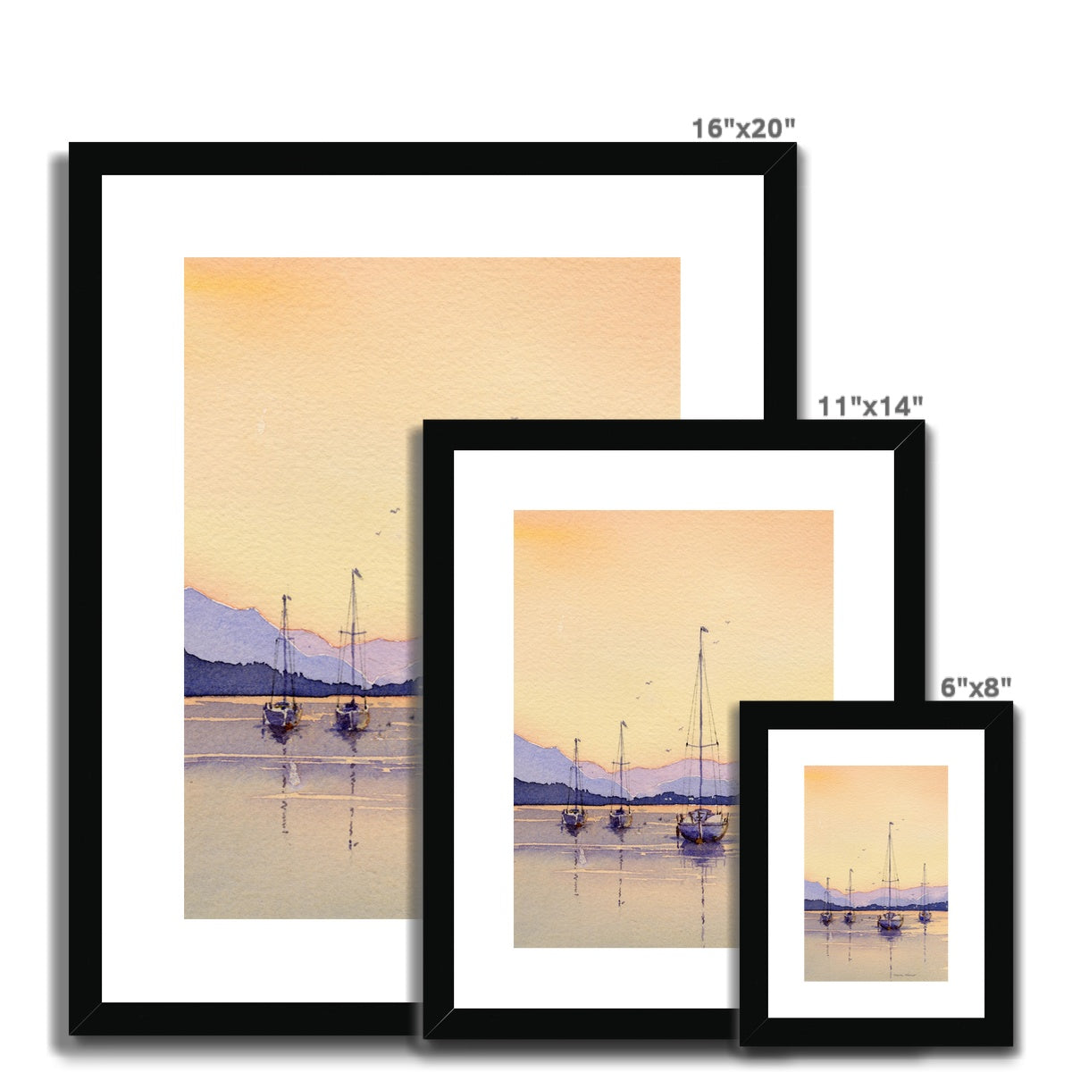 Boats at Rest Framed & Mounted Print