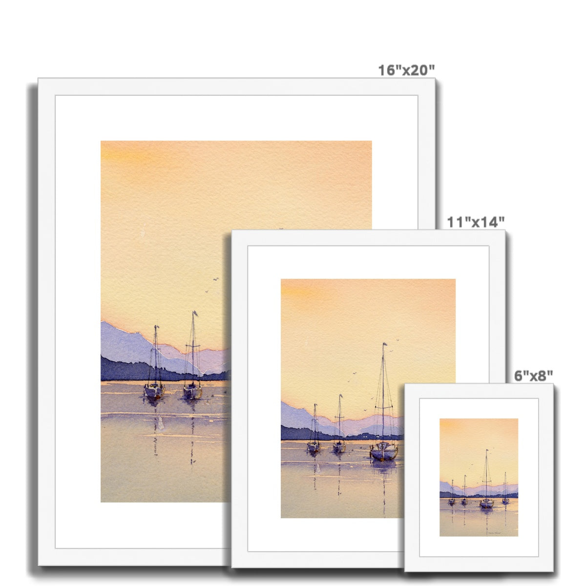 Boats at Rest Framed & Mounted Print
