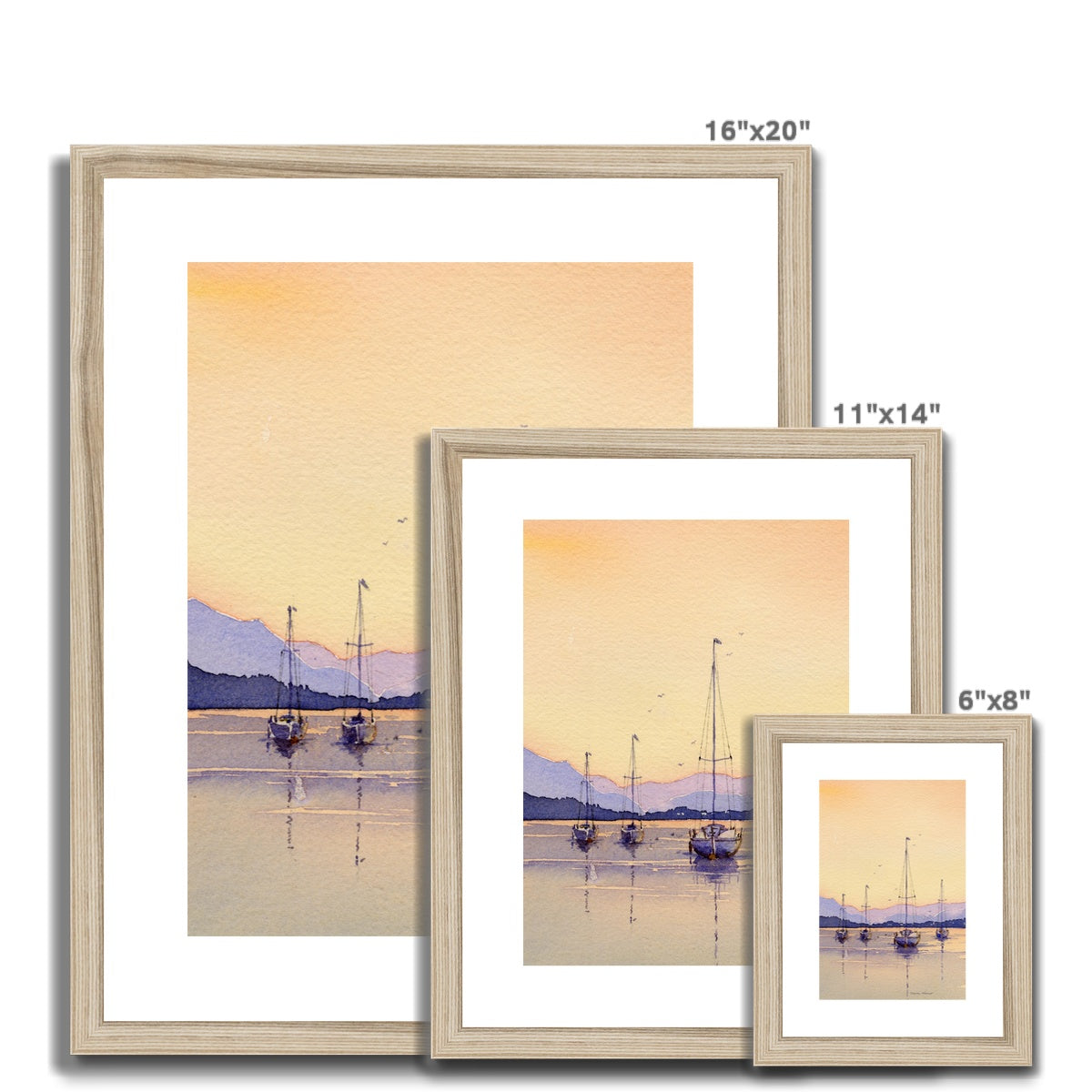Boats at Rest Framed & Mounted Print