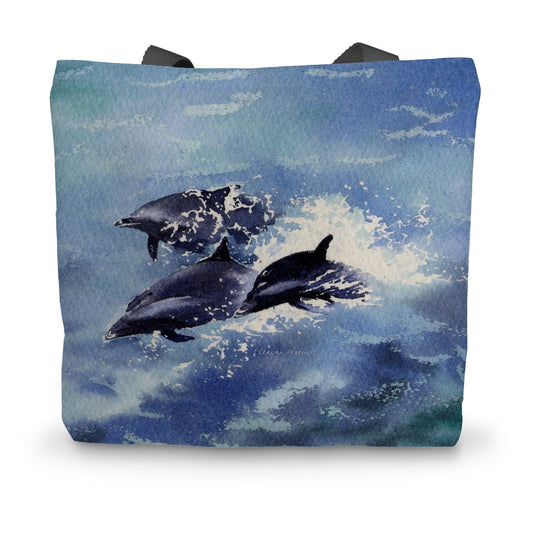 Dolphins Canvas Tote Bag