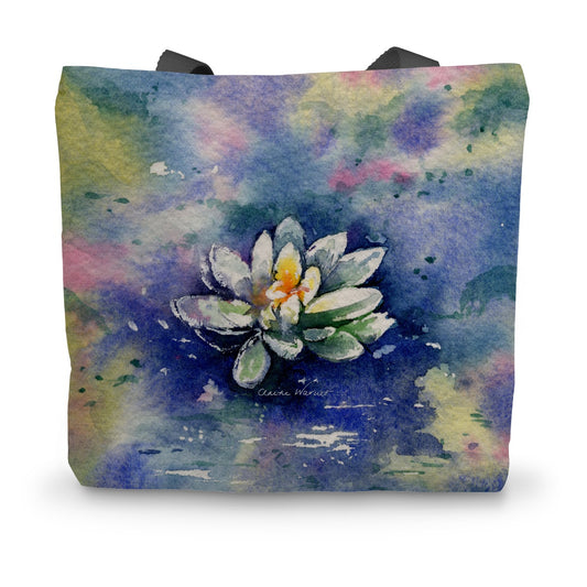 Water Lily Canvas Tote Bag