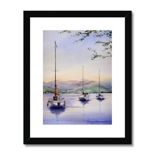 Boats at Ullswater  Framed & Mounted Print